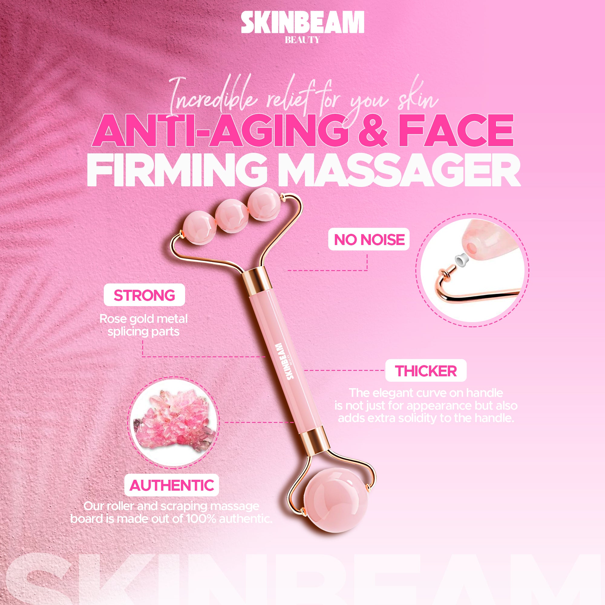 Gua Sha Massage Jade Roller Facial and Eye – Anti-Aging & Puffiness Reduction
