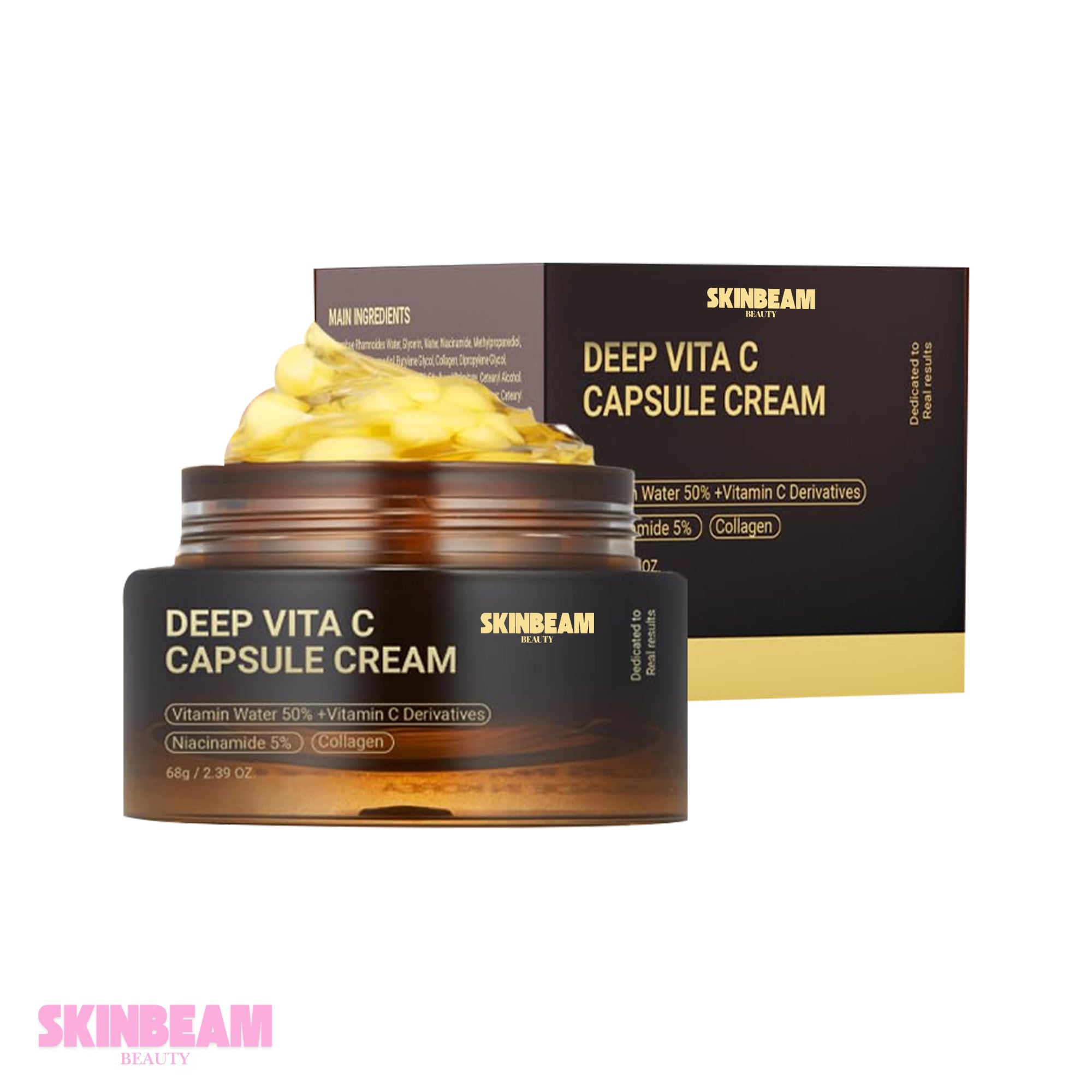 Deep Vitamin C Facial Gold Capsule Cream - Instantly Brightening & Revitalizing with Vitamin C & Vitamin K – Korean Skincare for Radiant Skin