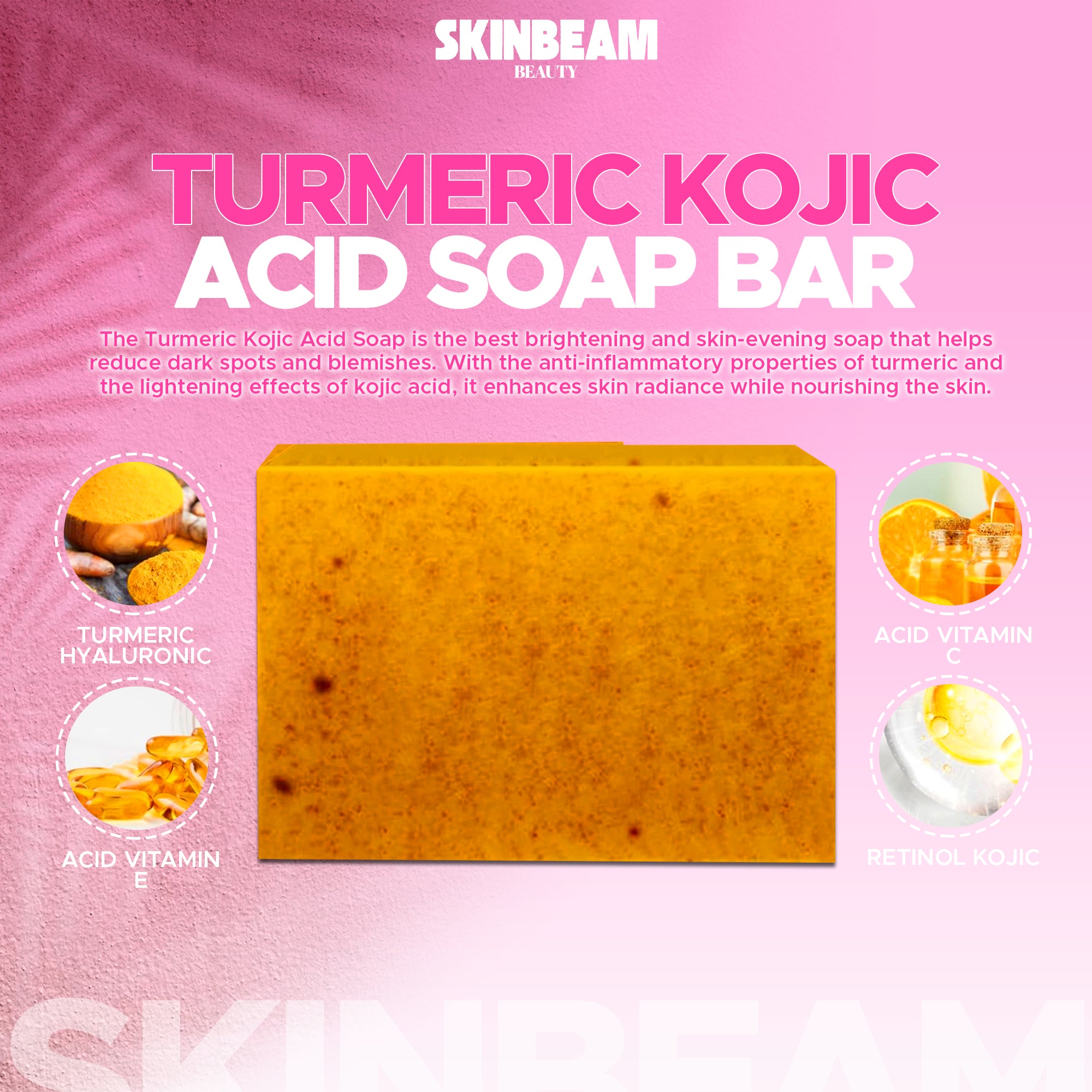 Turmeric Soap, Lemon Soap, Kojic Acid Soap – Hyperpigmentation & Dark Spot Brightening Soap Bar
